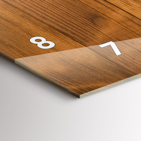 Horizontální skleněné hodiny na stěnu Dřevěné desky