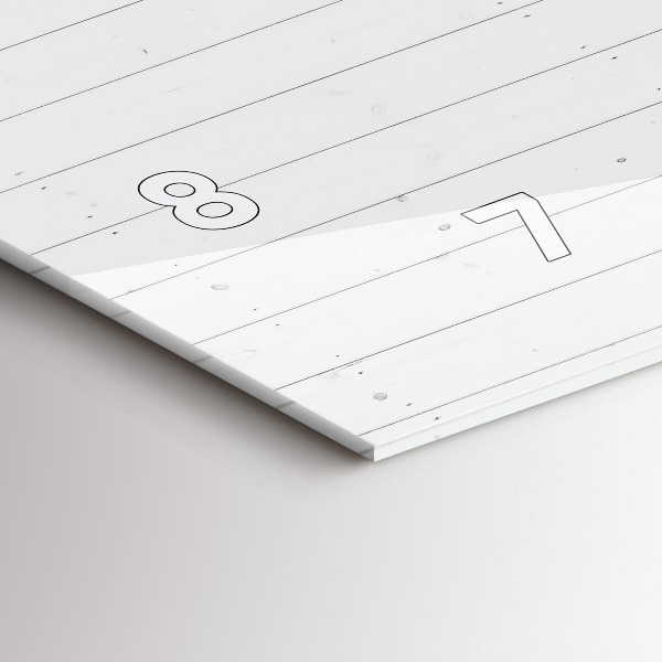 Horizontální skleněné hodiny na stěnu Vzor dřevěných panelů