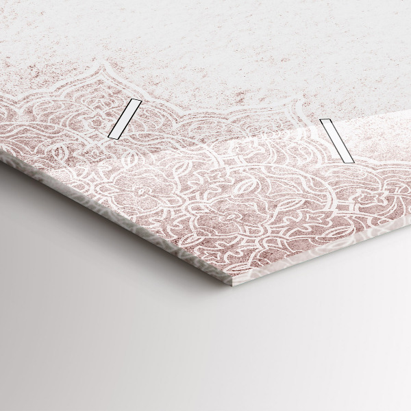 Horizontální skleněné hodiny na stěnu Dekorativní vzor