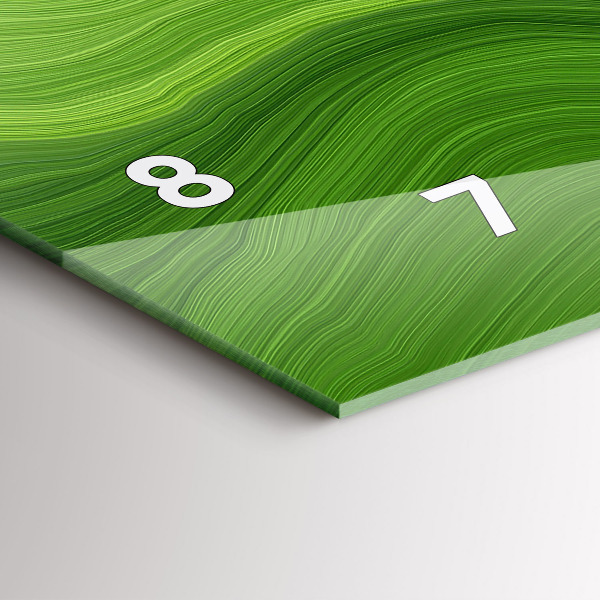 Horizontální skleněné hodiny na stěnu Moderní vlny