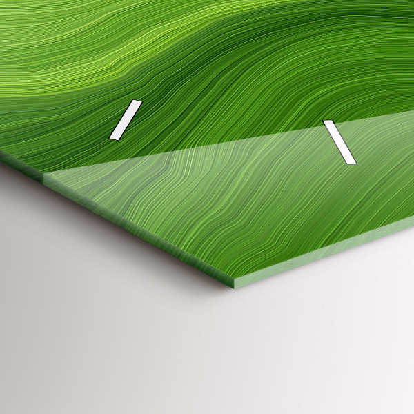 Horizontální skleněné hodiny na stěnu Moderní vlny