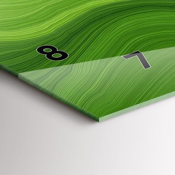 Horizontální skleněné hodiny na stěnu Moderní vlny