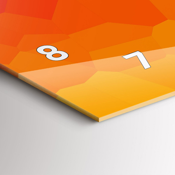 Horizontální skleněné hodiny na stěnu Východ slunce