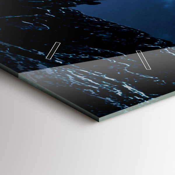 Horizontální skleněné hodiny na stěnu Velká galaxie