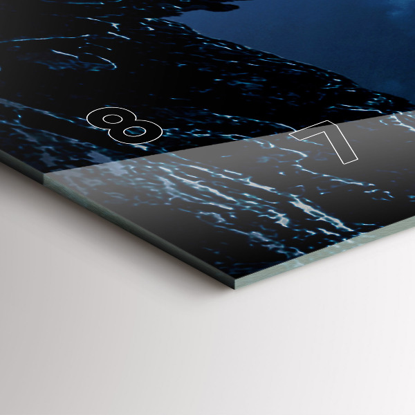 Horizontální skleněné hodiny na stěnu Velká galaxie