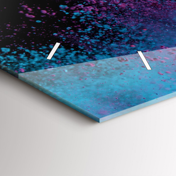 Horizontální skleněné hodiny na stěnu Exploze barev