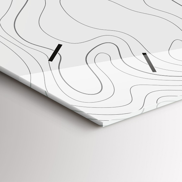 Horizontální skleněné hodiny na stěnu Skvrny abstraktní