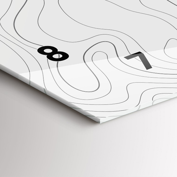 Horizontální skleněné hodiny na stěnu Skvrny abstraktní