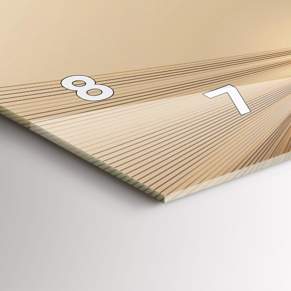 Horizontální skleněné hodiny na stěnu Abstraktní světlo