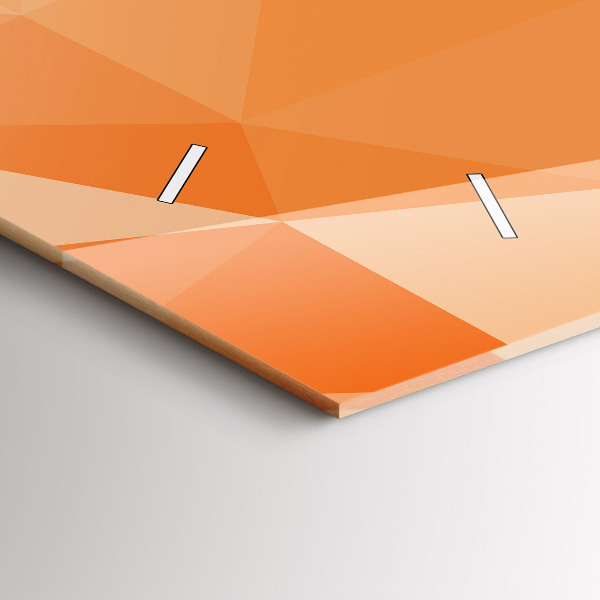 Horizontální skleněné hodiny na stěnu Abstraktní trojúhelníky