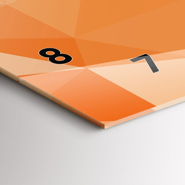 Horizontální skleněné hodiny na stěnu Abstraktní trojúhelníky