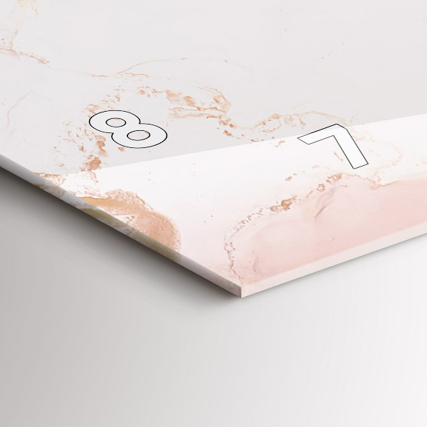 Horizontální skleněné hodiny na stěnu Abstraktní obraz