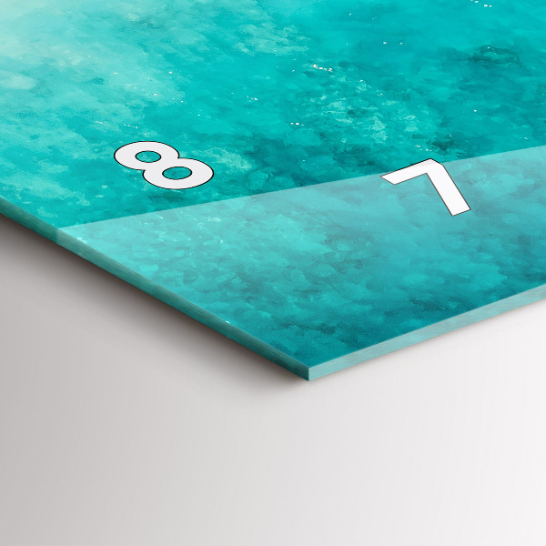 Horizontální skleněné hodiny na stěnu Plážový mořský písek