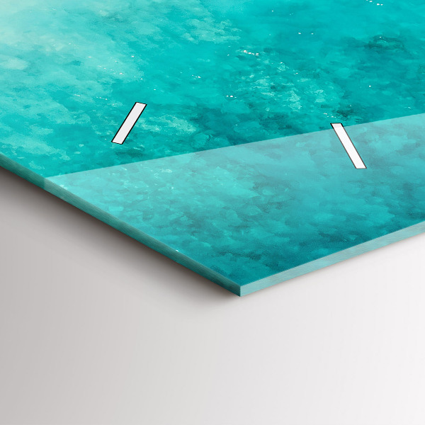 Horizontální skleněné hodiny na stěnu Plážový mořský písek