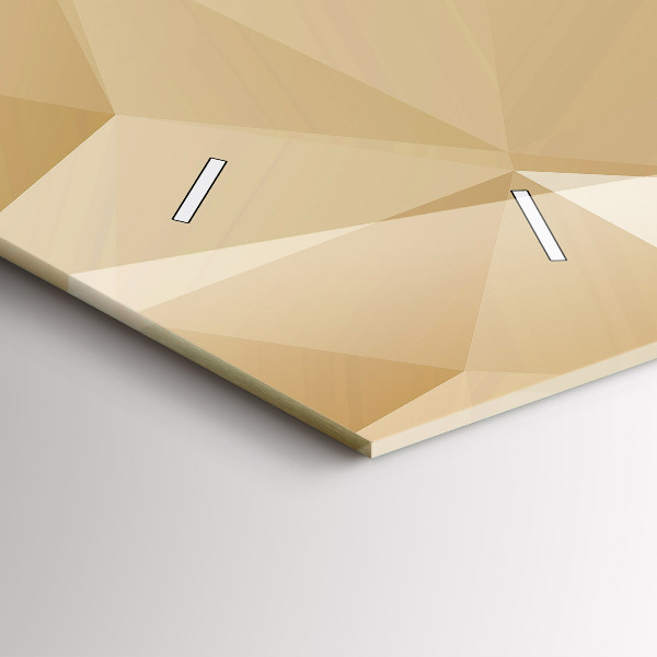 Horizontální skleněné hodiny na stěnu Trojúhelníky abstraktní