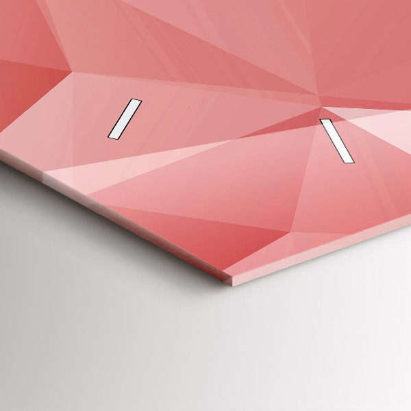 Horizontální skleněné hodiny na stěnu Trojúhelníky abstraktní