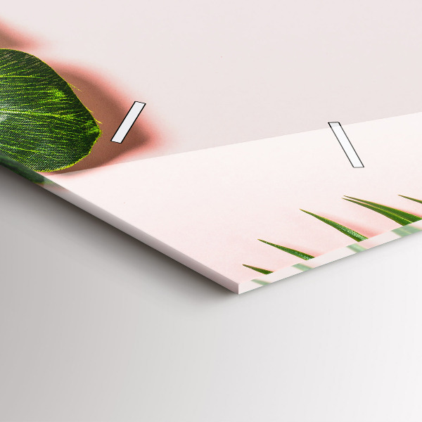 Horizontální skleněné hodiny na stěnu Letní nálada