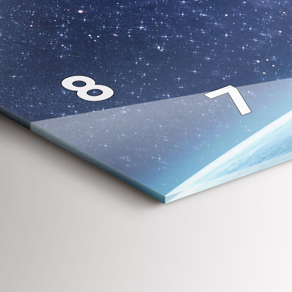 Horizontální skleněné hodiny na stěnu Astronaut