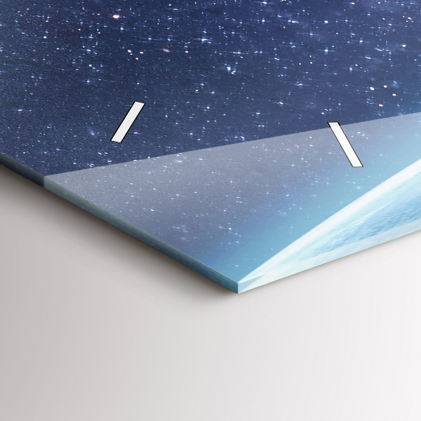 Horizontální skleněné hodiny na stěnu Astronaut