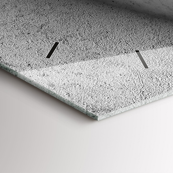 Horizontální skleněné hodiny na stěnu Abstraktní trojúhelníky