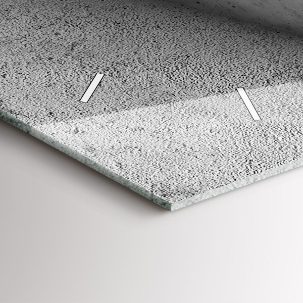 Horizontální skleněné hodiny na stěnu Abstraktní trojúhelníky