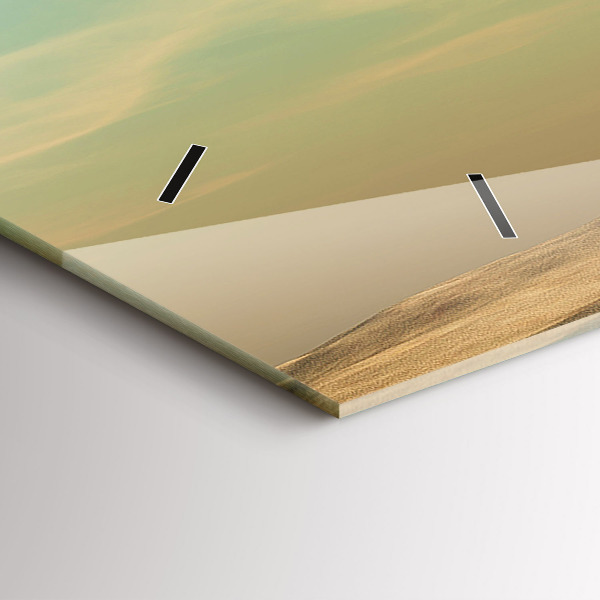 Horizontální skleněné hodiny na stěnu Slon na stromě