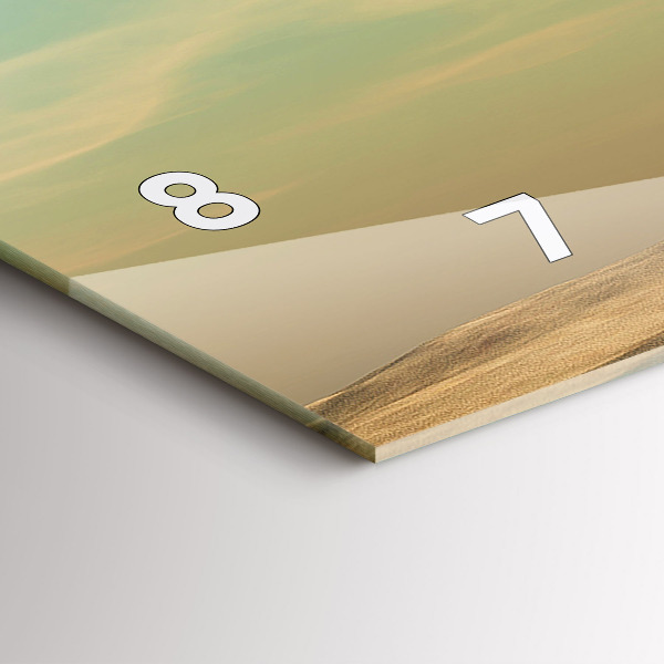 Horizontální skleněné hodiny na stěnu Slon na stromě