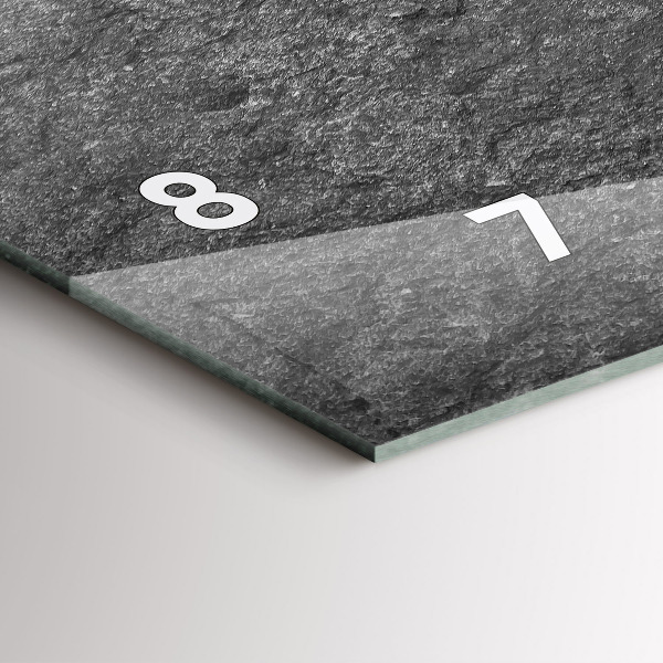 Horizontální skleněné hodiny na stěnu Sopečná skála