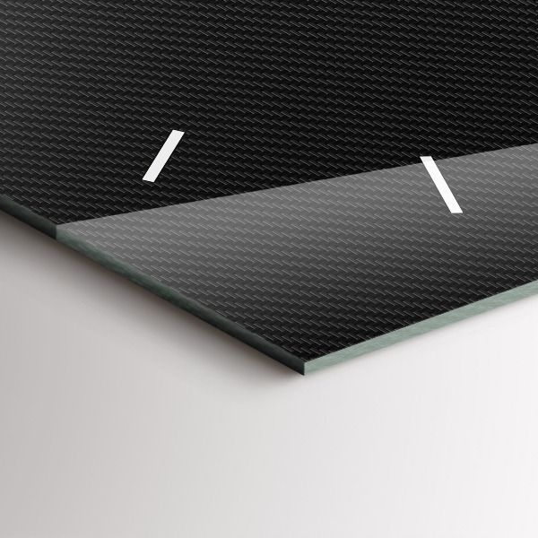 Horizontální skleněné hodiny na stěnu Temná abstrakce