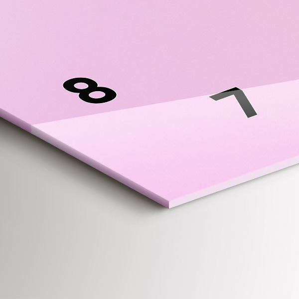 Horizontální skleněné hodiny na stěnu Srdce z květin