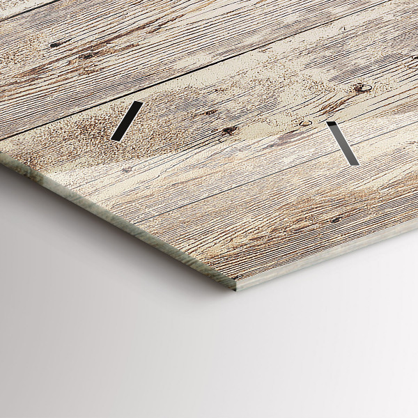 Horizontální skleněné hodiny na stěnu Dřevěné panely