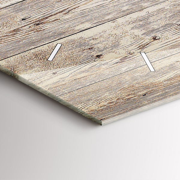 Horizontální skleněné hodiny na stěnu Dřevěné panely