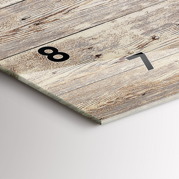 Horizontální skleněné hodiny na stěnu Dřevěné panely