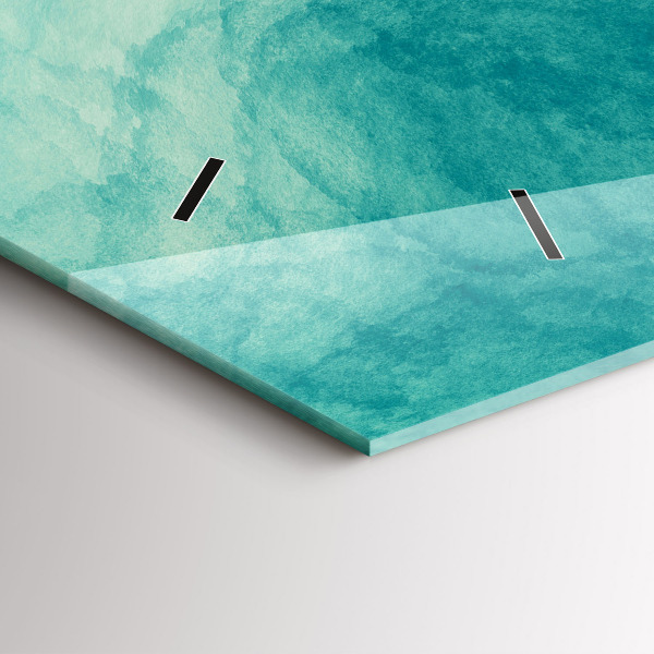 Horizontální skleněné hodiny na stěnu Hloubková abstrakce