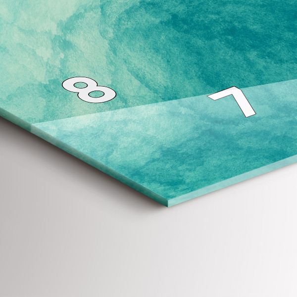 Horizontální skleněné hodiny na stěnu Hloubková abstrakce