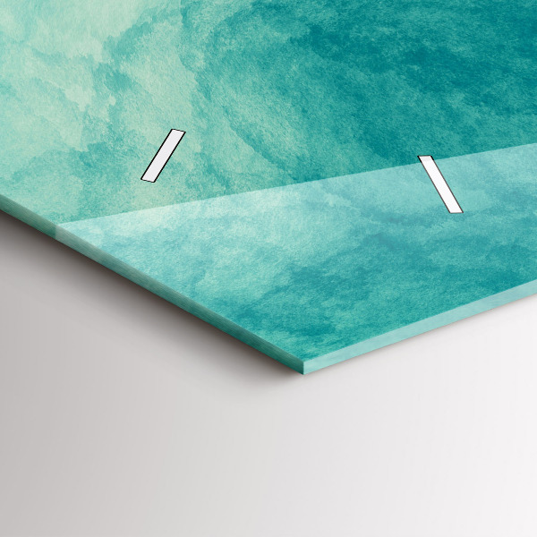 Horizontální skleněné hodiny na stěnu Hloubková abstrakce