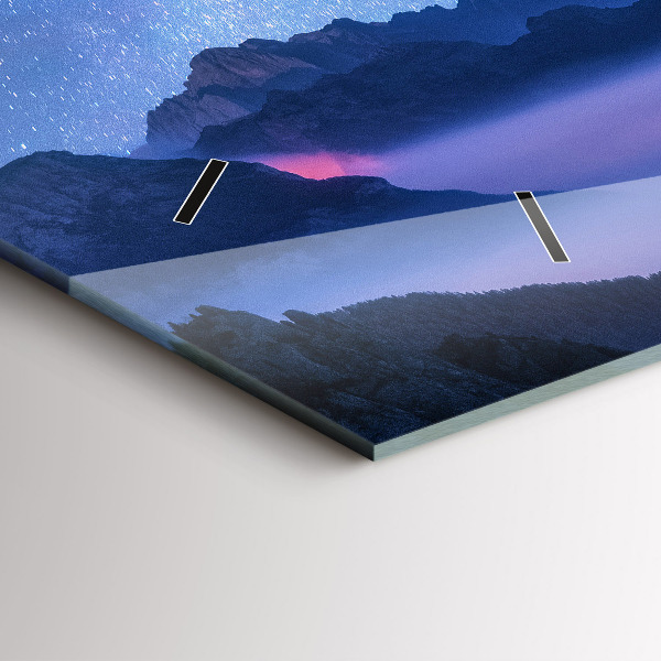 Horizontální skleněné hodiny na stěnu Mléčná dráha