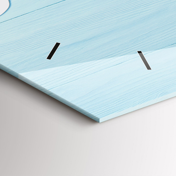 Horizontální skleněné hodiny na stěnu Dětská tabule