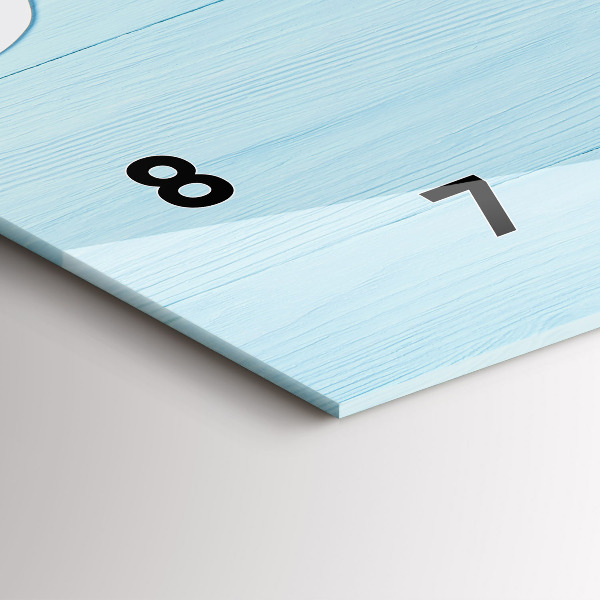 Horizontální skleněné hodiny na stěnu Dětská tabule