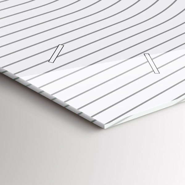 Horizontální skleněné hodiny na stěnu Čáry abstraktní