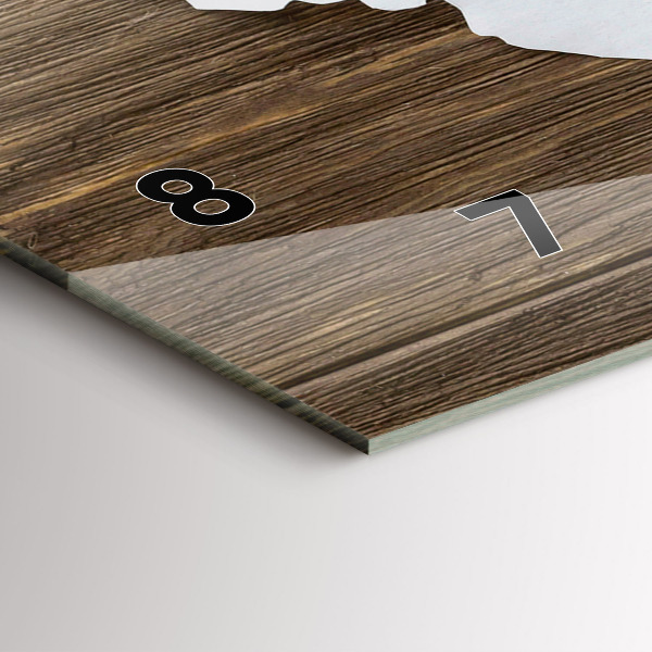 Horizontální skleněné hodiny na stěnu Mapa světa na deskách