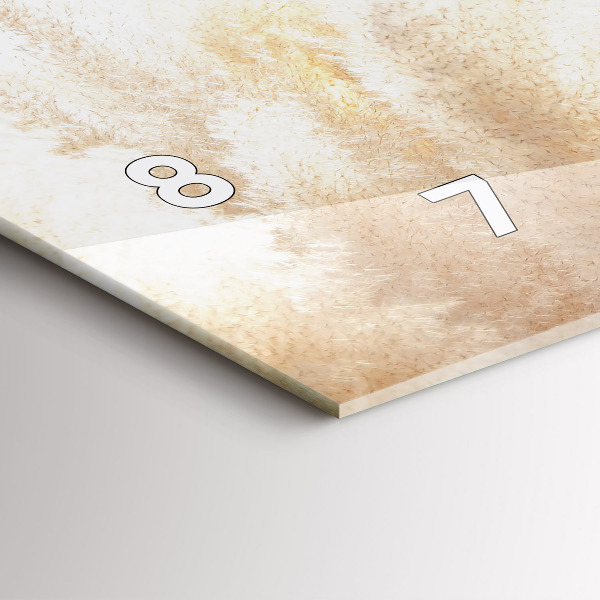 Horizontální skleněné hodiny na stěnu Obilná abstrakce