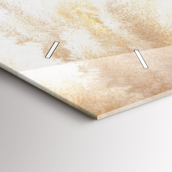 Horizontální skleněné hodiny na stěnu Obilná abstrakce