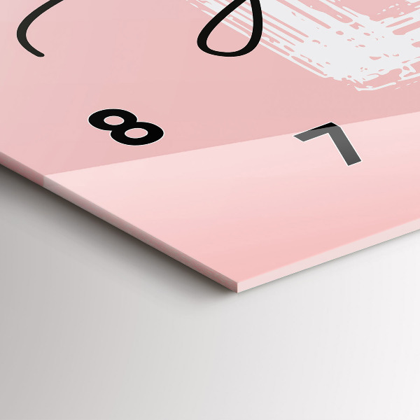 Horizontální skleněné hodiny na stěnu Nápis Miluj se