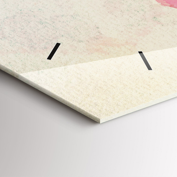 Horizontální skleněné hodiny na stěnu Akvarelová mapa světa