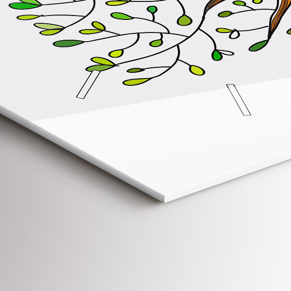 Horizontální skleněné hodiny na stěnu Kořeny stromu