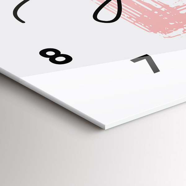 Horizontální skleněné hodiny na stěnu Nápis miluj sám sebe