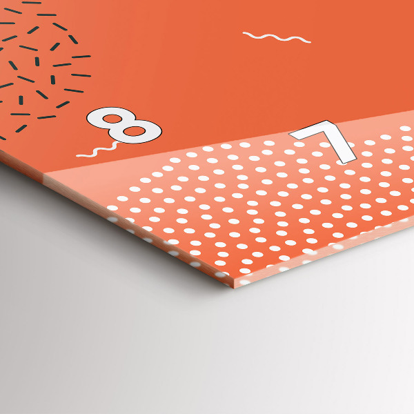 Horizontální skleněné hodiny na stěnu POP abstraktní