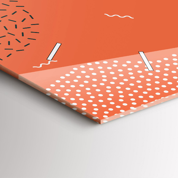 Horizontální skleněné hodiny na stěnu POP abstraktní