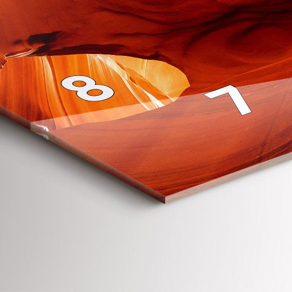 Horizontální skleněné hodiny na stěnu Kaňon